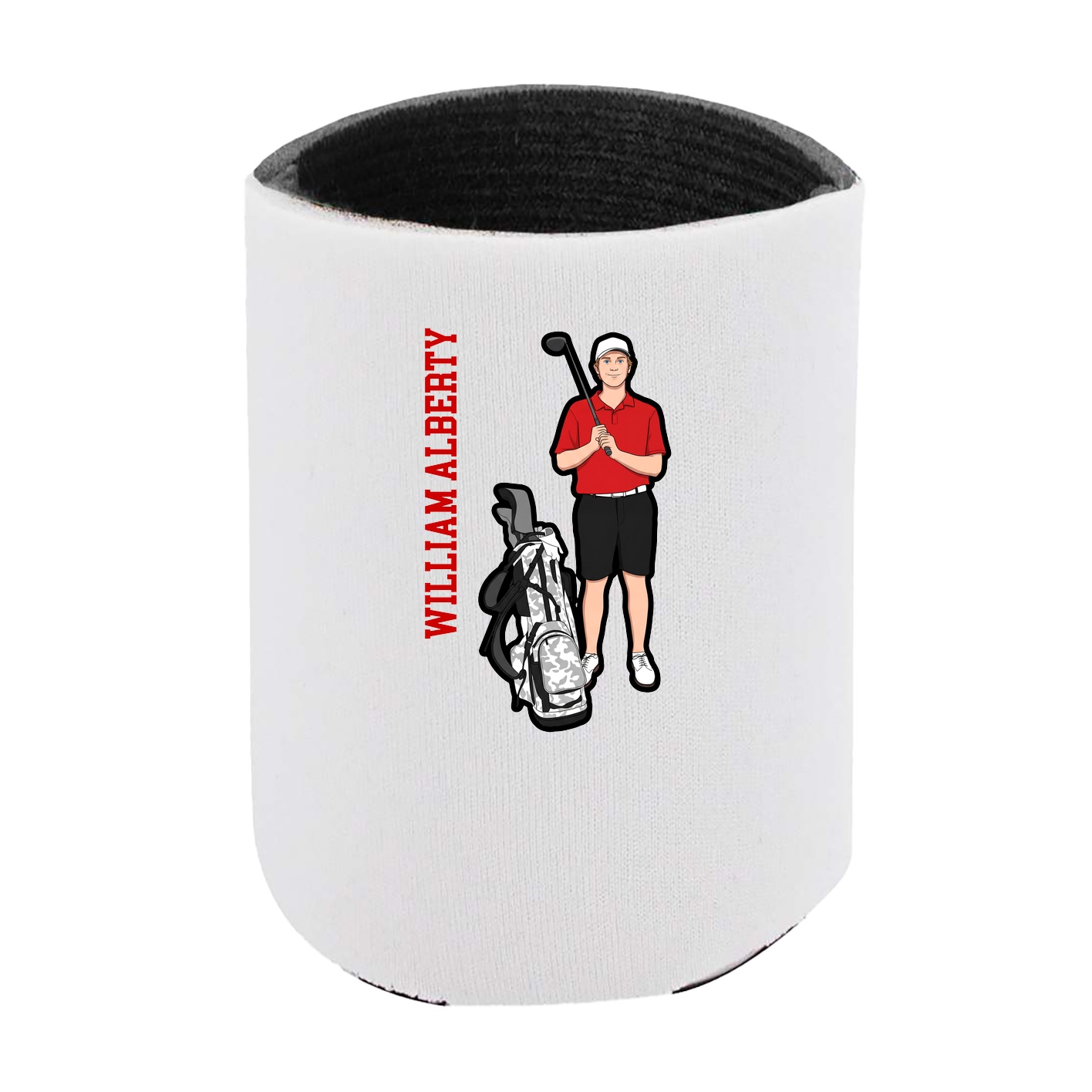 Can Holder — Name Vertical in White