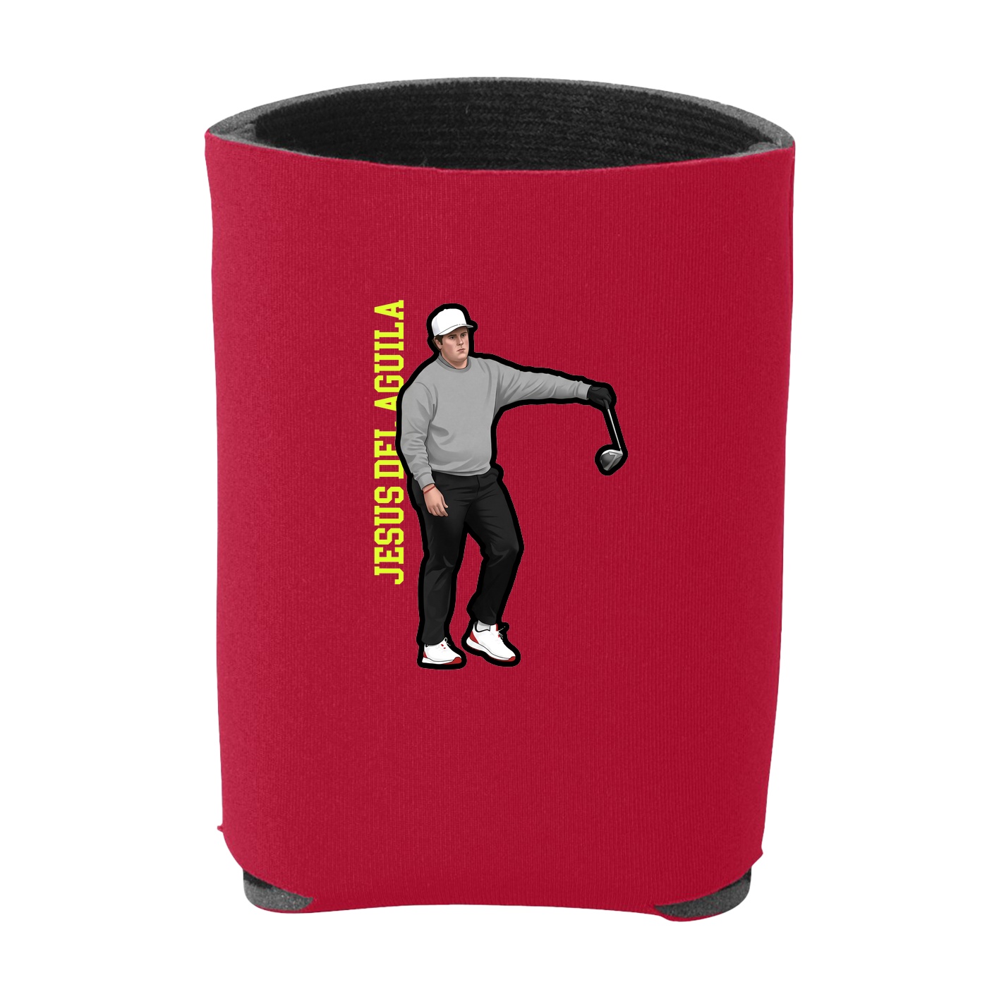 Can Holder — Name Vertical in Red