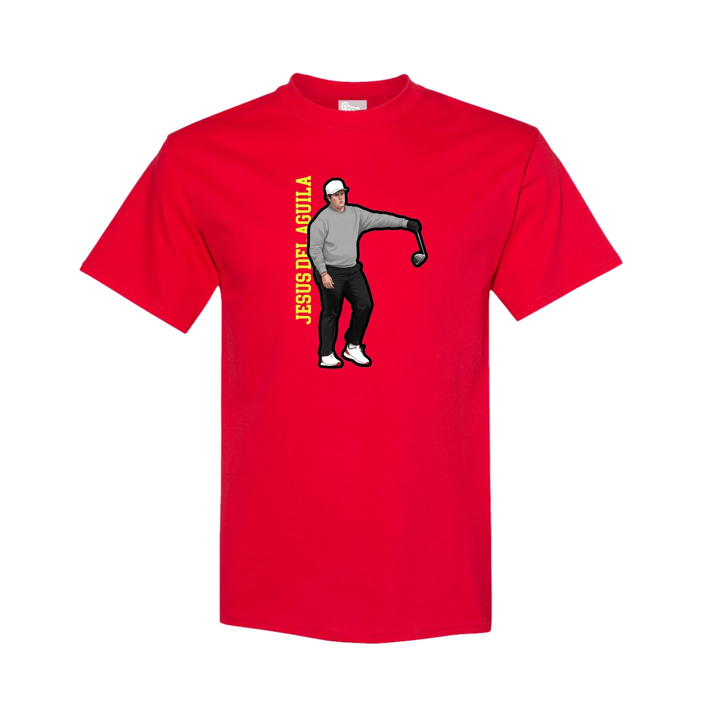 Tee — Name Vertical in Red