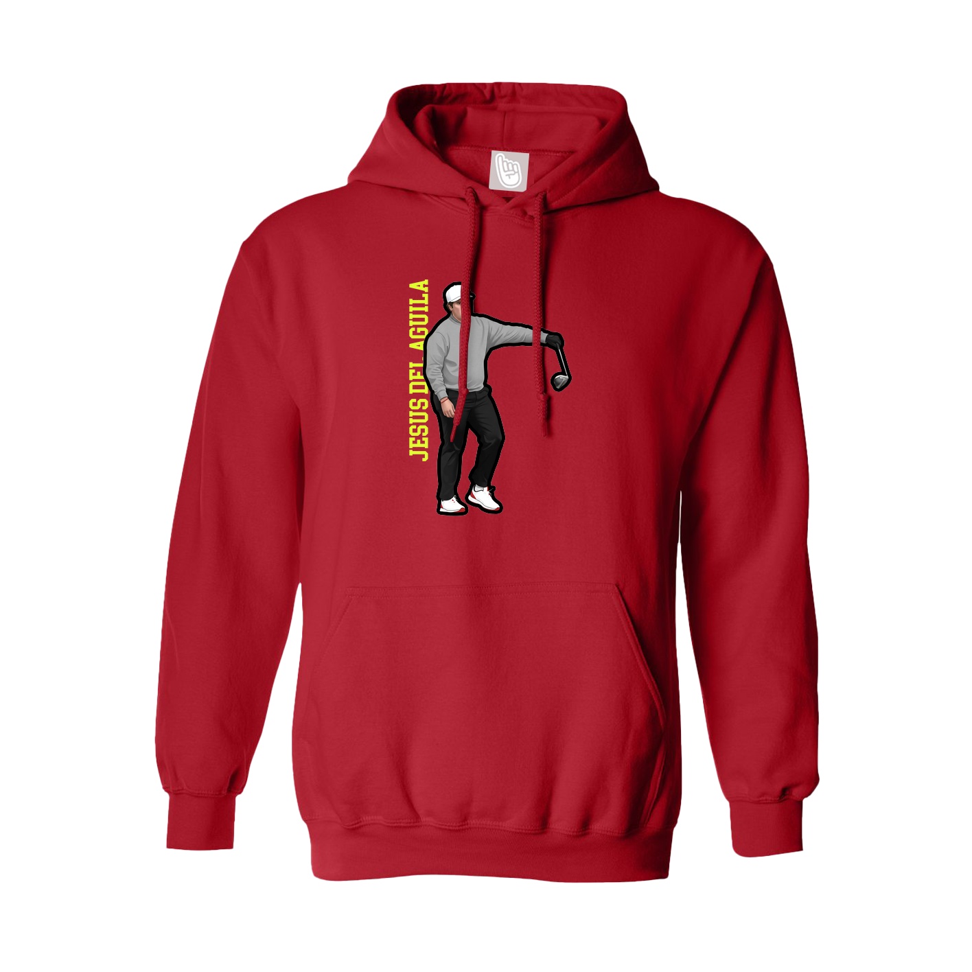 Youth Hoodie — Name Vertical in Red