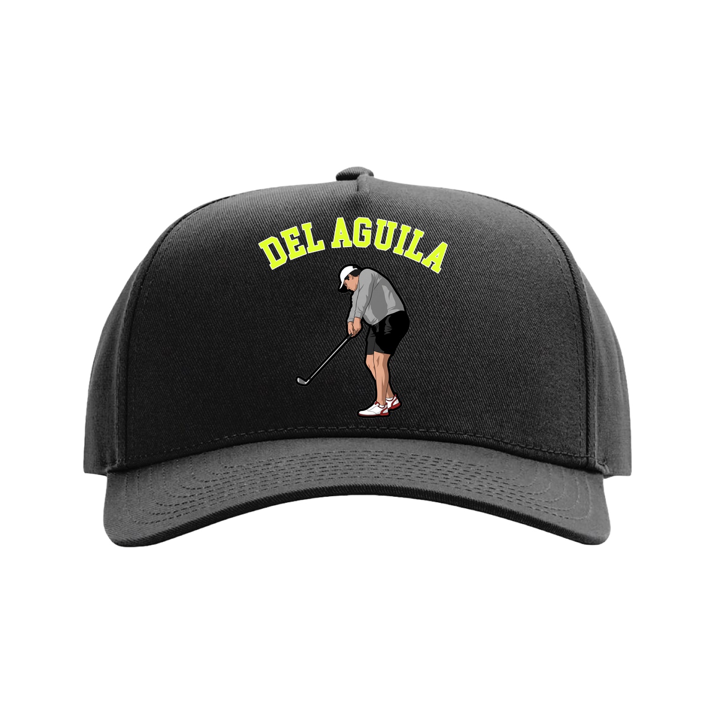 Full Fabric Five-Panel Champ Cap — Shirsey Arch in Black