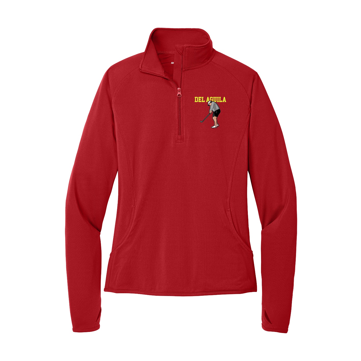 Women's Q-Zip Pullover — Shirsey in Red