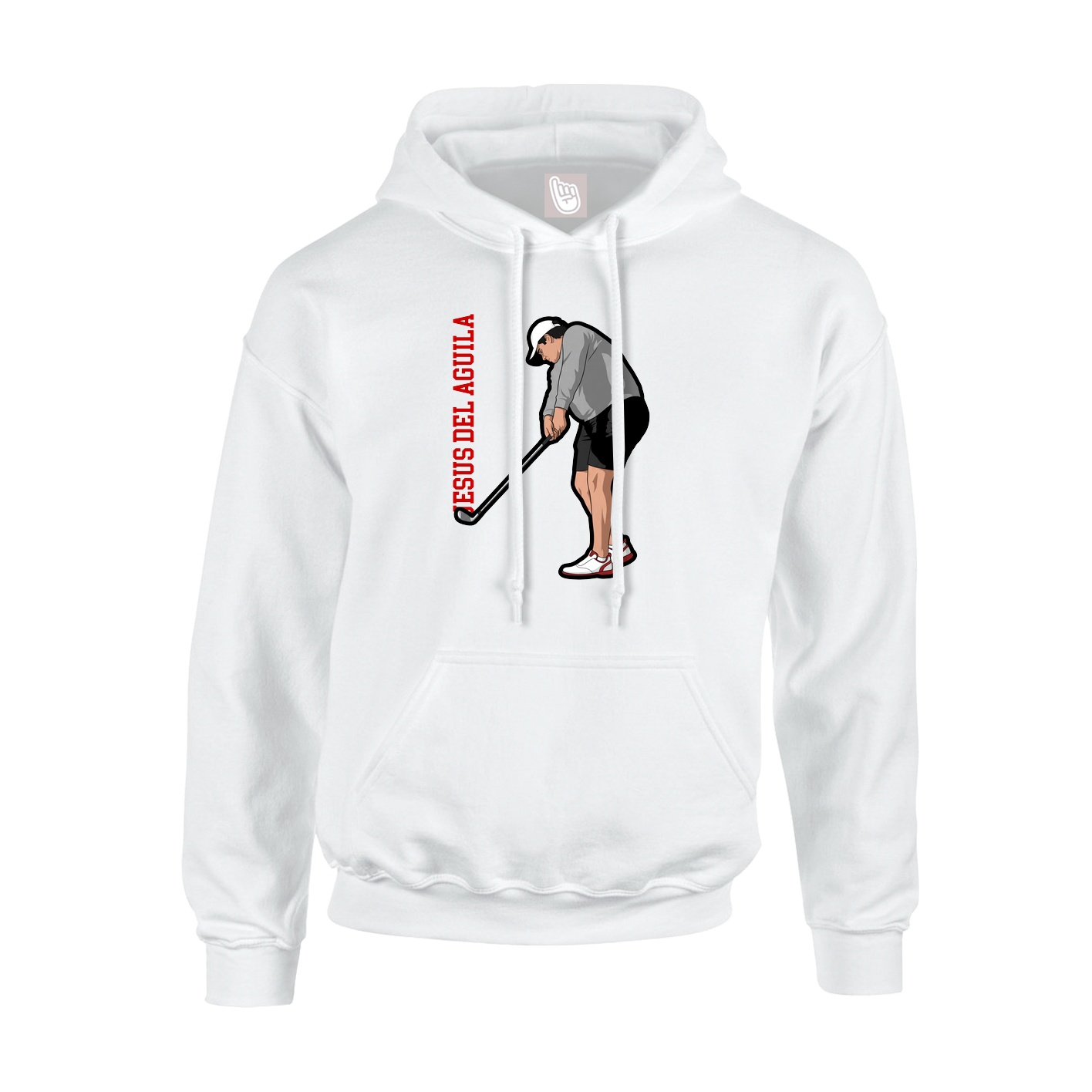 Youth Hoodie — Name Vertical in White