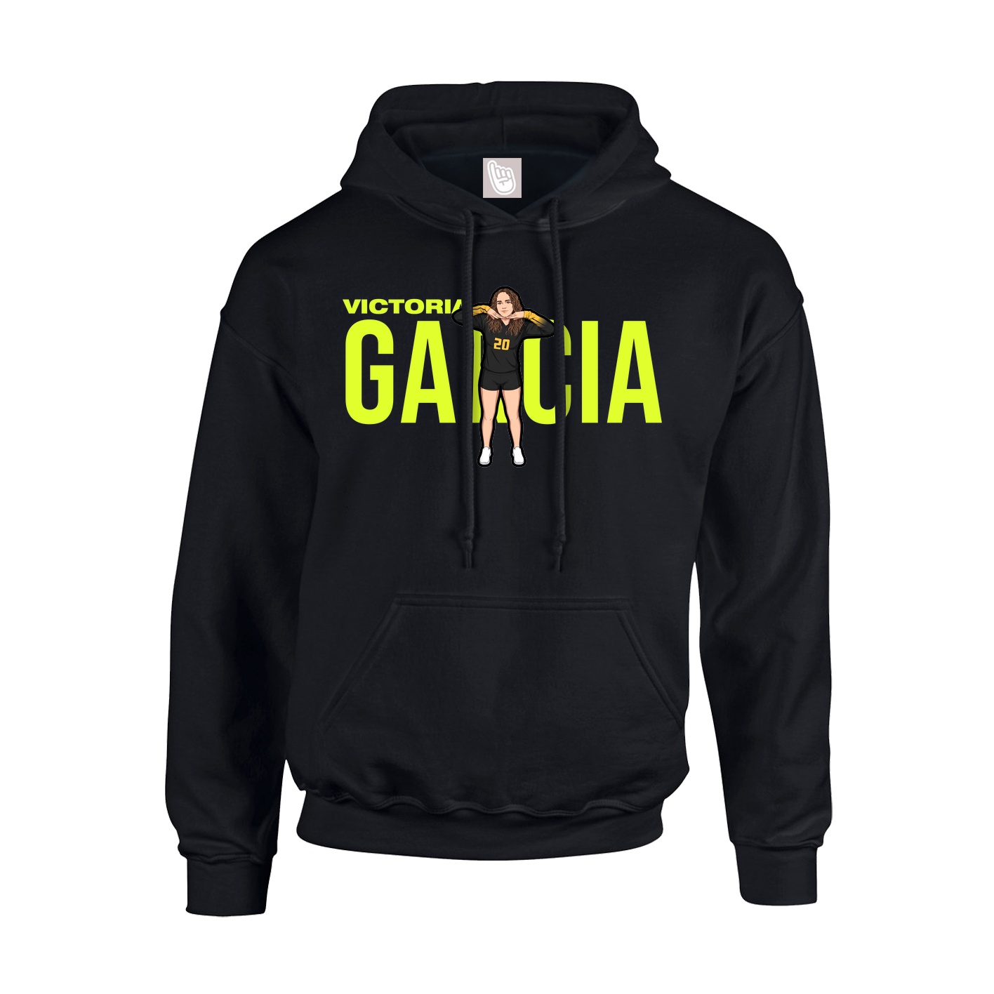 Youth Hoodie — Player Name in Black
