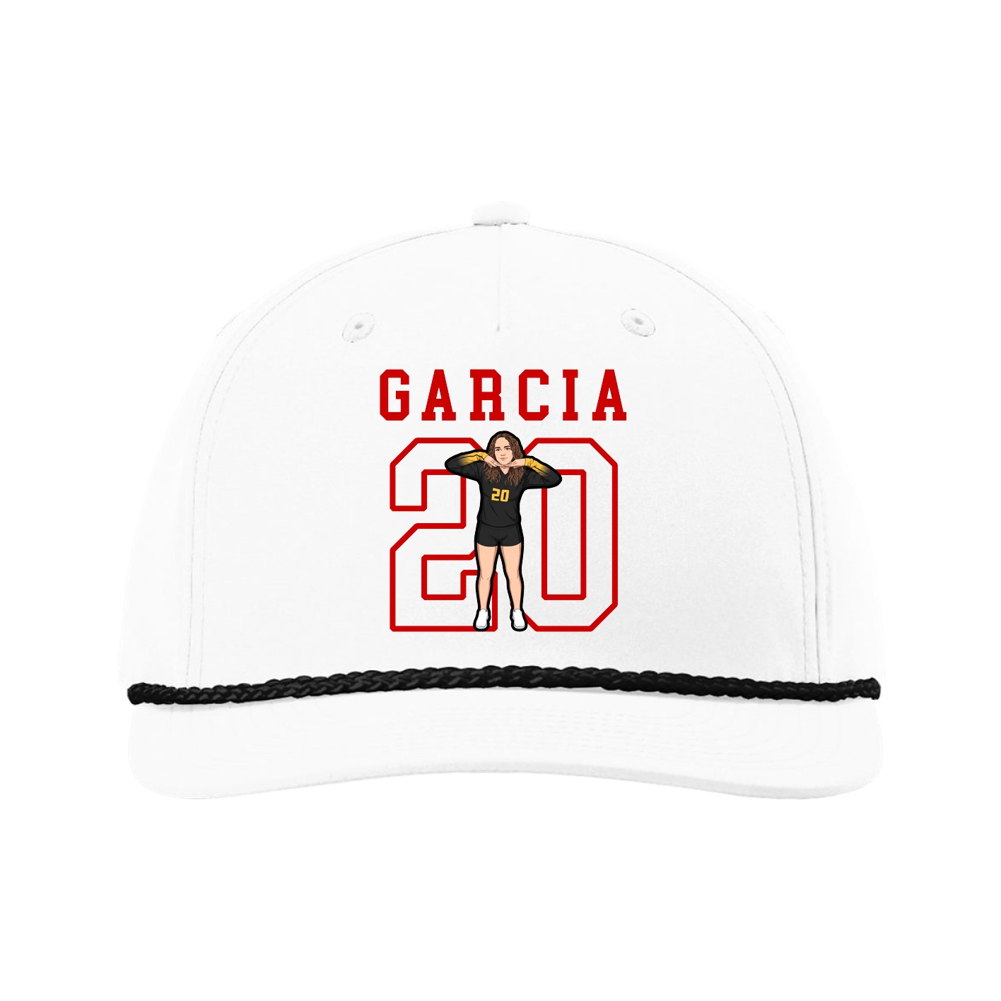 Five-Panel Classic Rope Cap — Shirsey in White