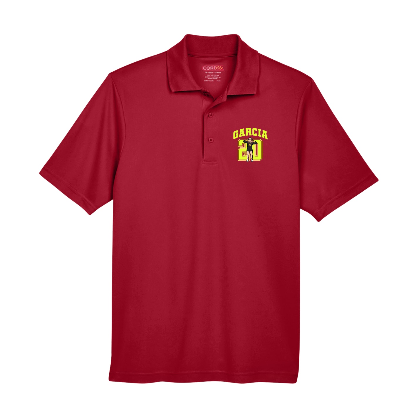 Performance Polo — Number in Red