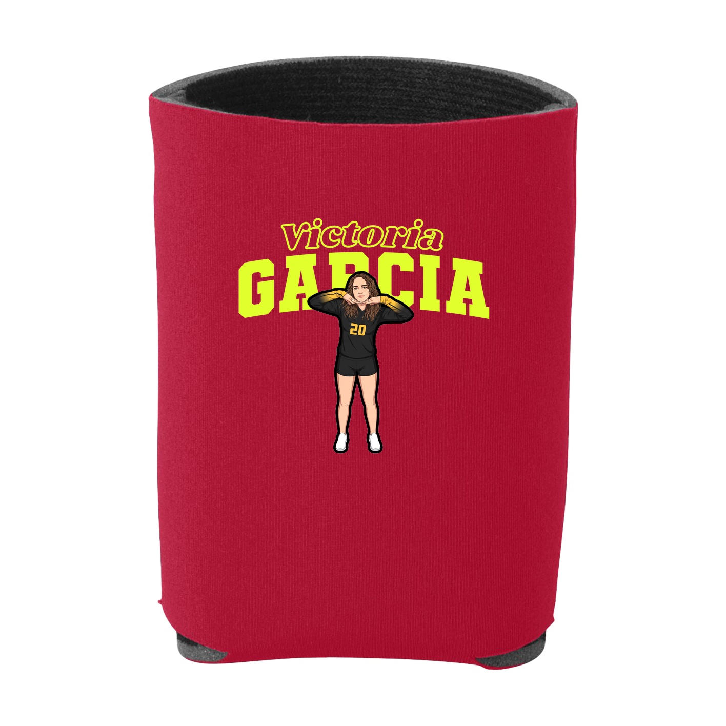 Can Holder — Name Arch in Red