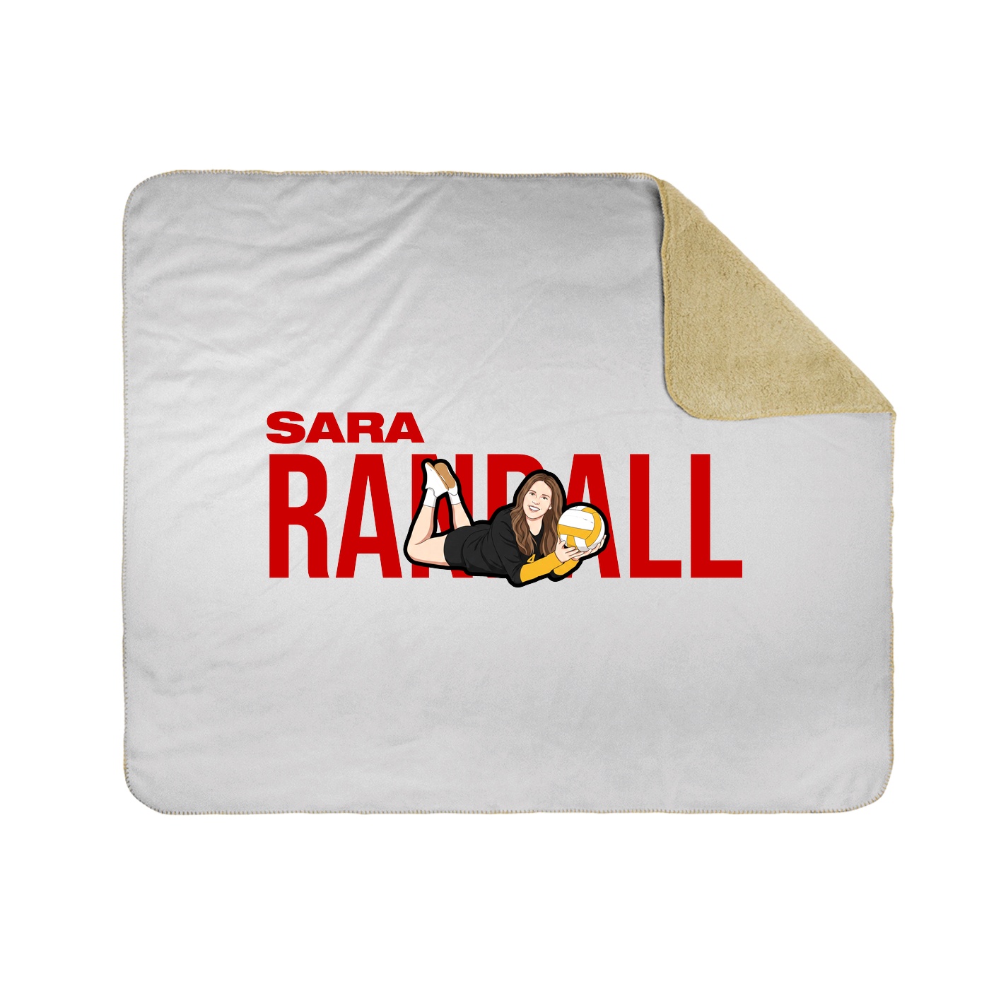 Throw Blanket — Player Name in White