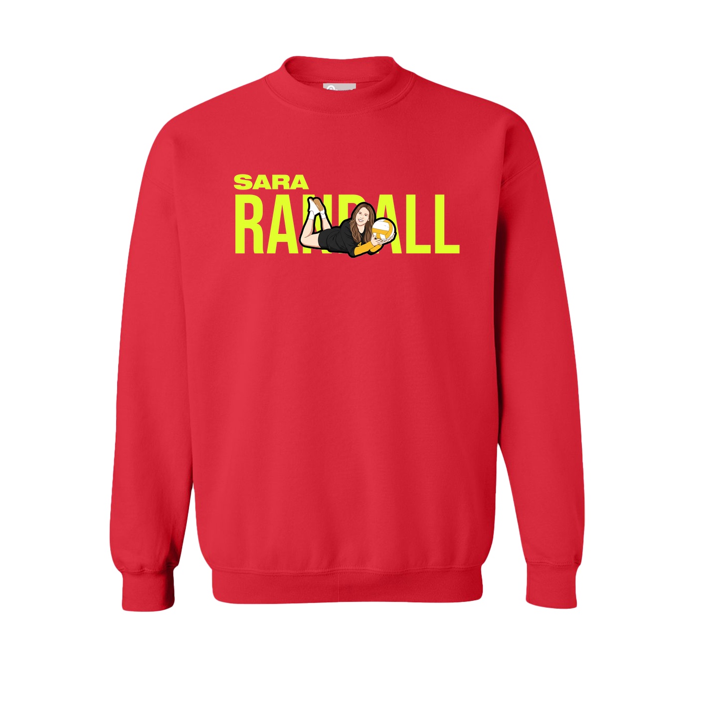 Fleece Crew — Player Name in Red