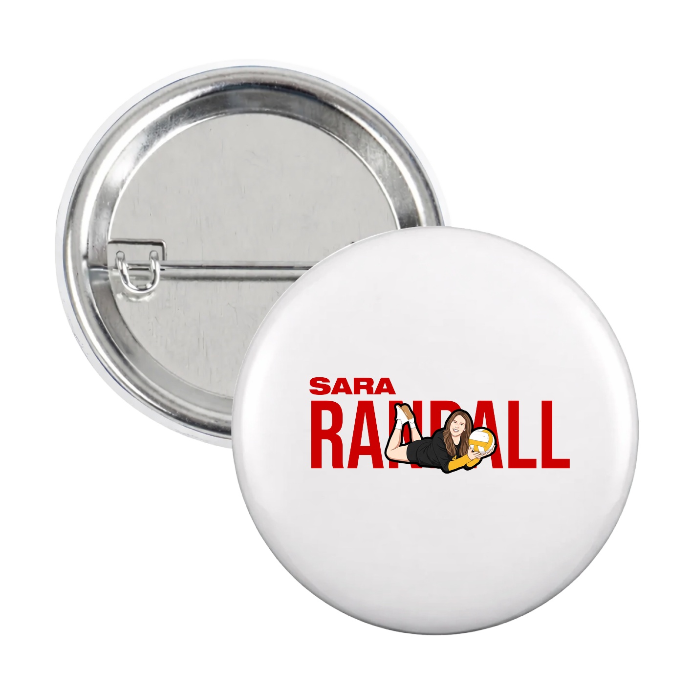 Game Day Button — Player Name in White