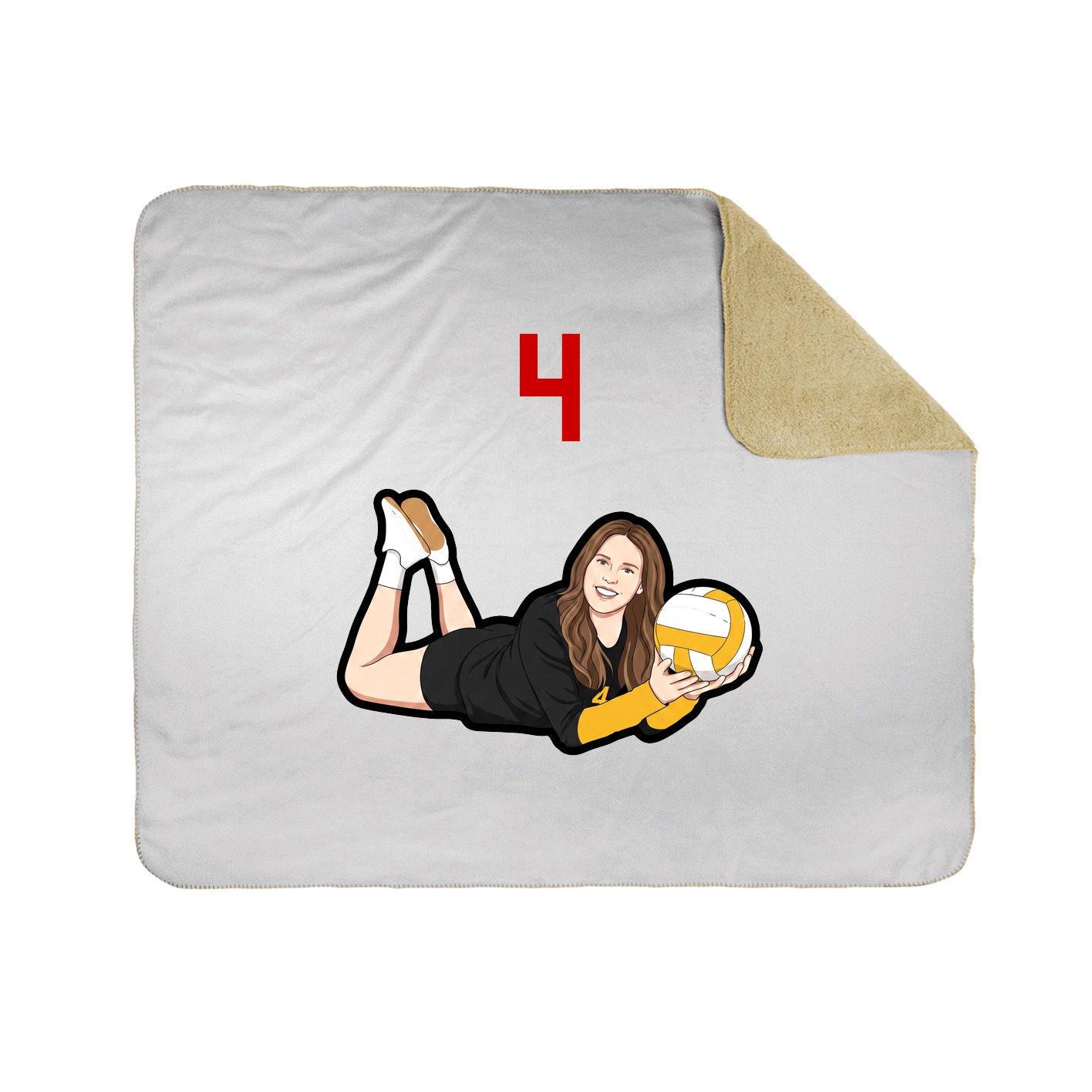 Throw Blanket — Number Top in White