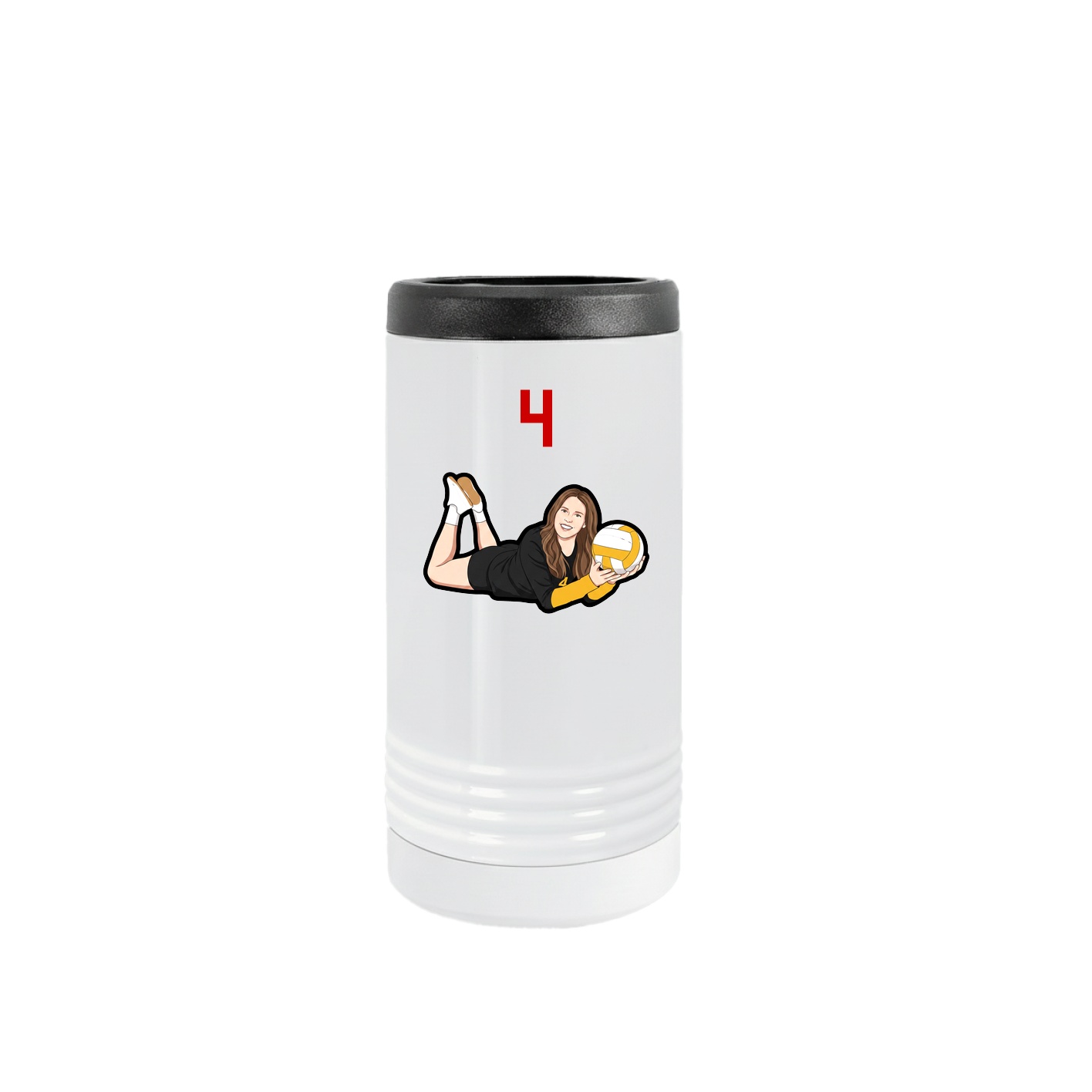 Slim Beverage Holder — Number Top in White