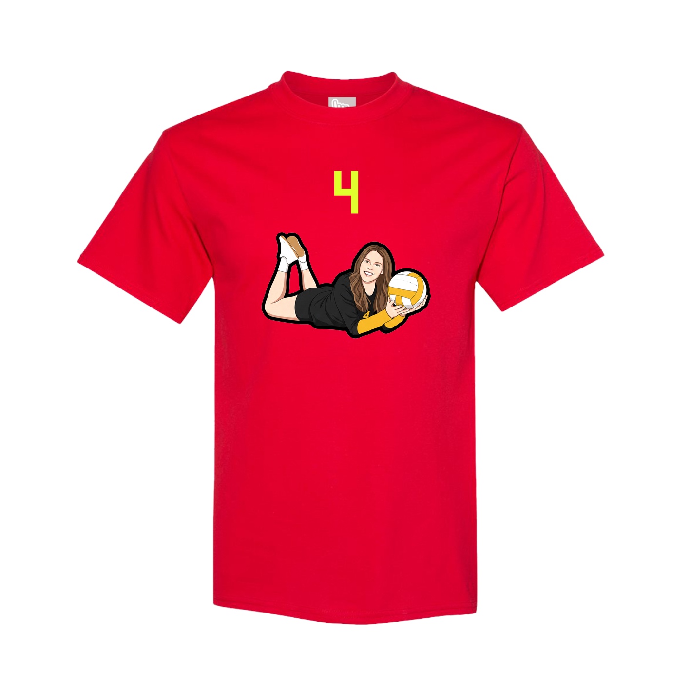 Tee — Number Top in Red
