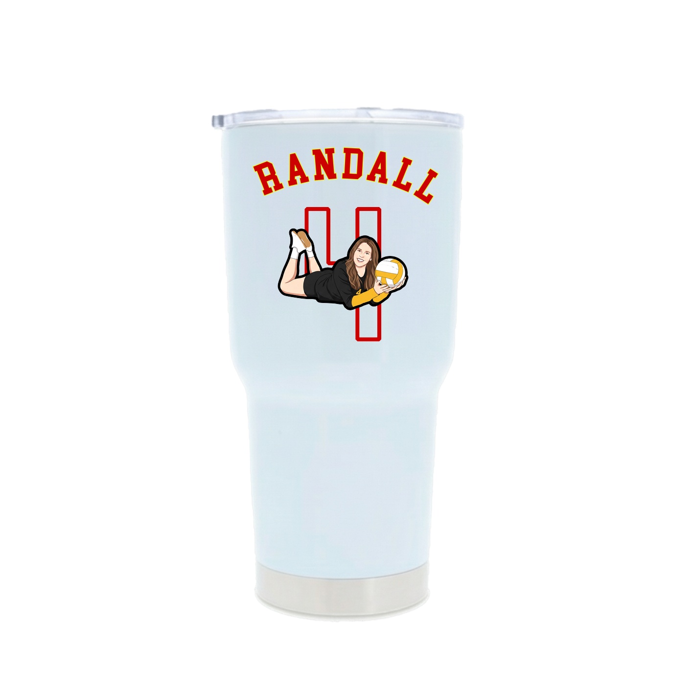 30oz Stainless Steel Tumbler — Shirsey Arch in White