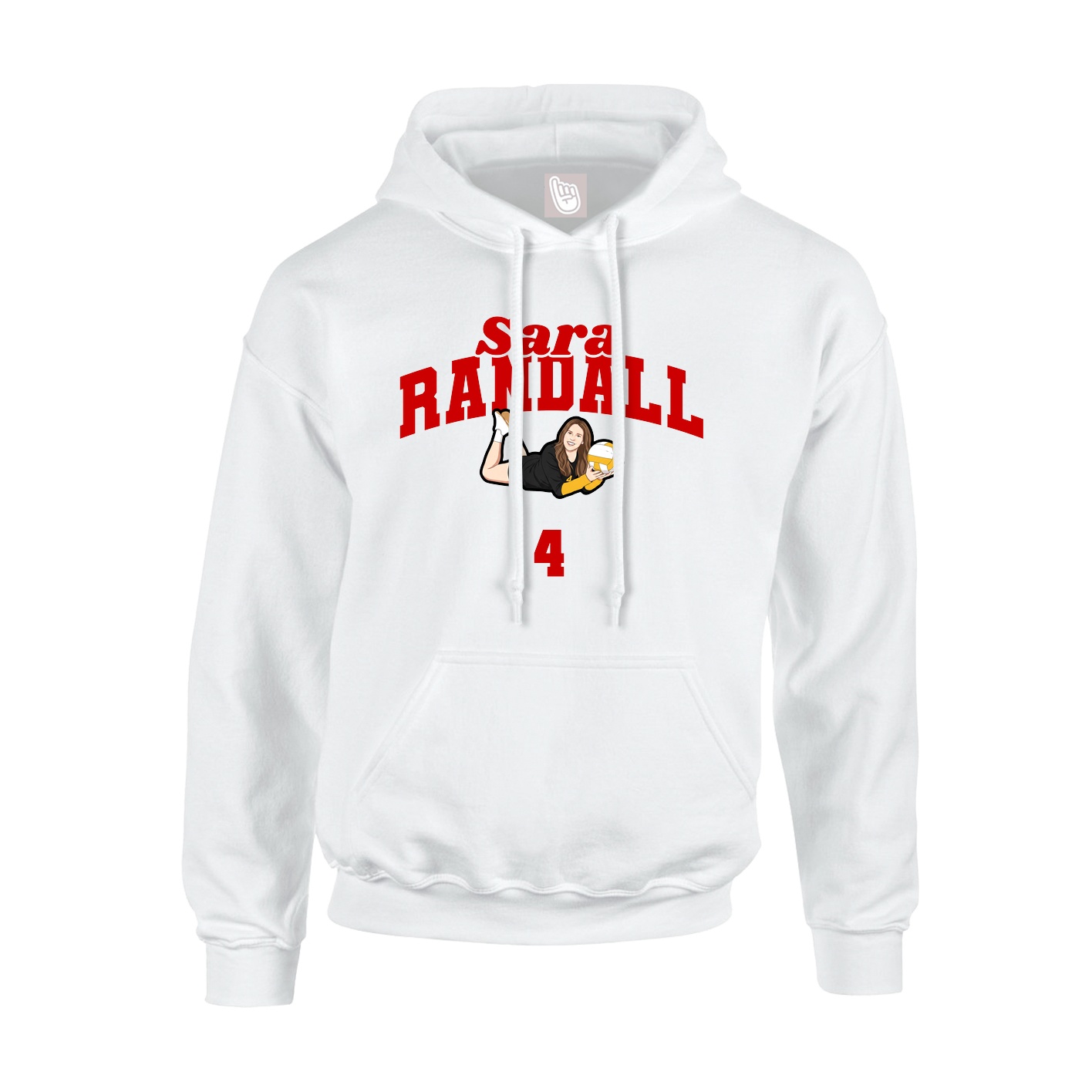 Hoodie — Signature Arch in White