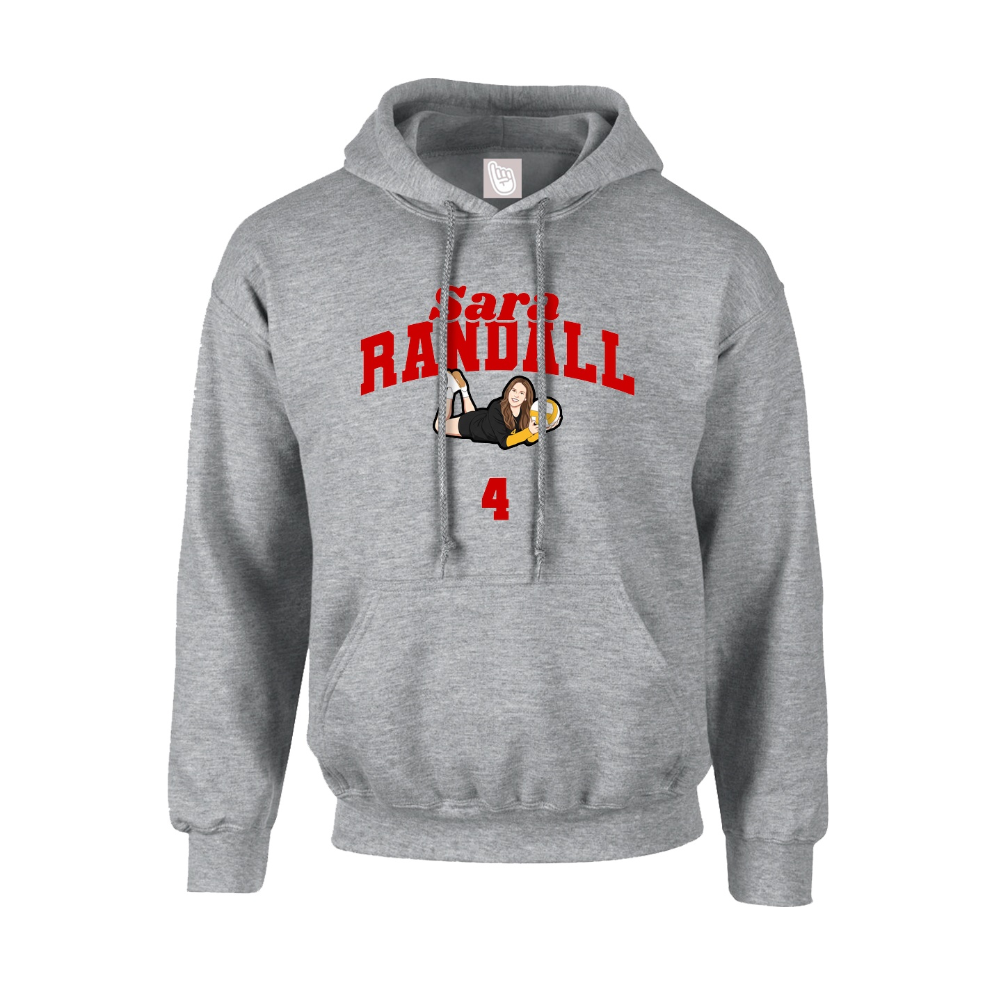 Youth Hoodie — Signature Arch in Grey
