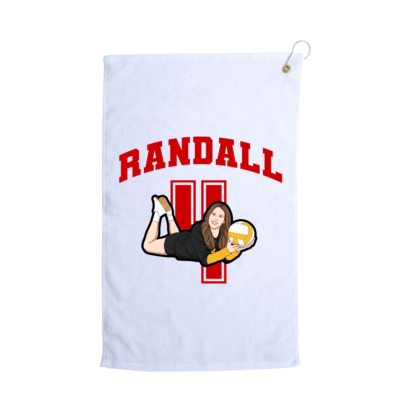Golf Towel — Number in White