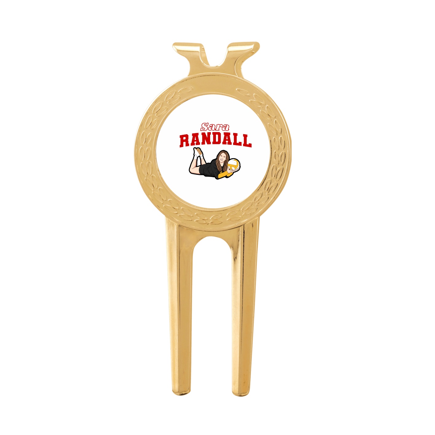 Divot Tool with Ball Marker — Name Arch in Classic