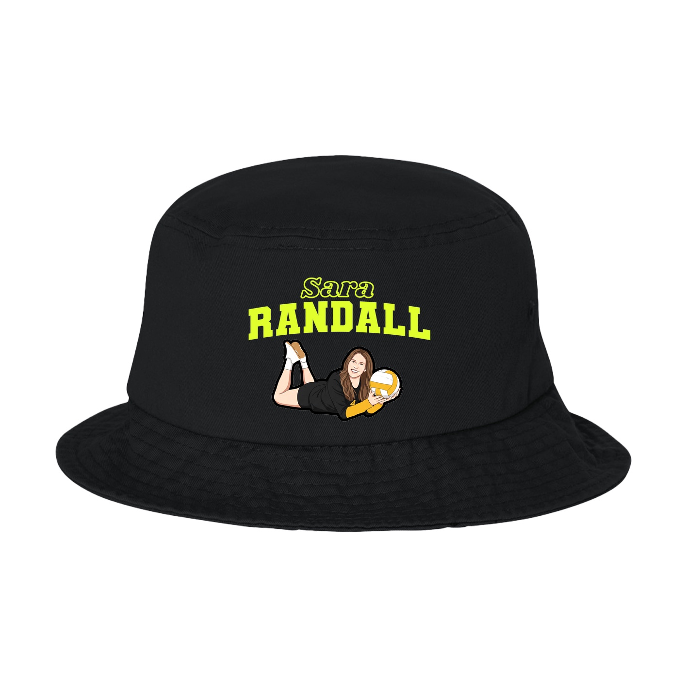 Bucket Cap — Name Arch in Black