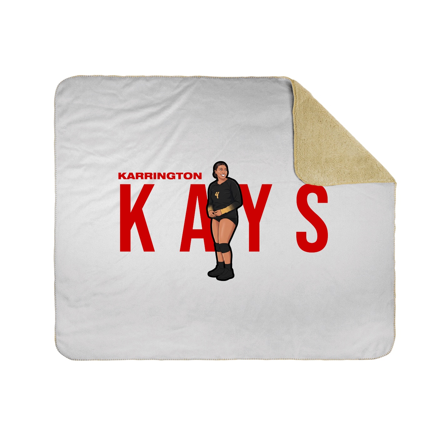 Throw Blanket — Player Name in White