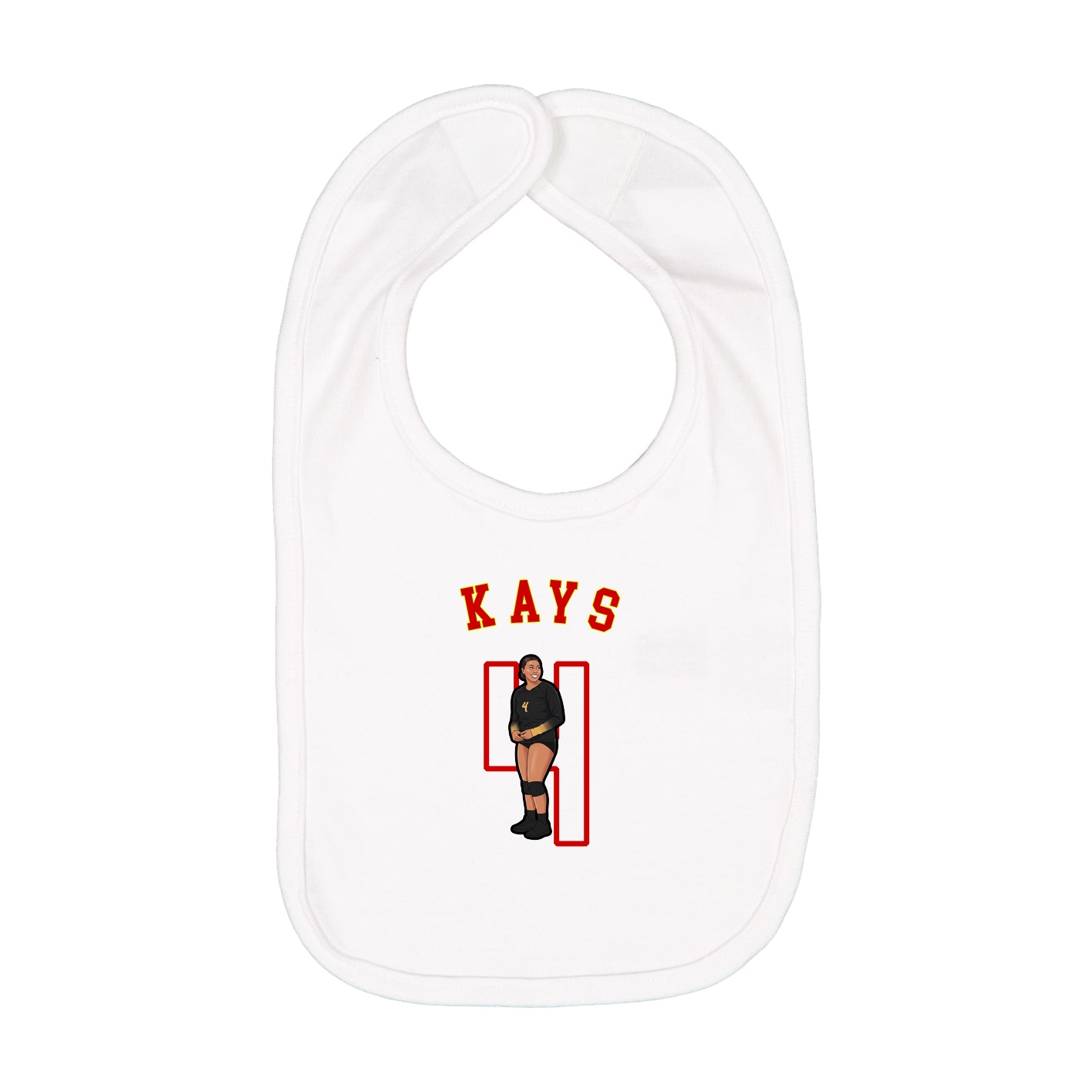 Infant Bib — Shirsey Arch in White