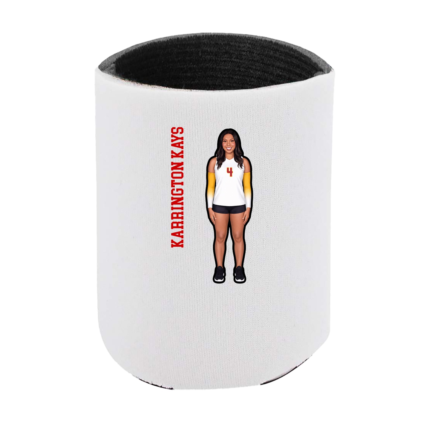 Can Holder — Name Vertical in White