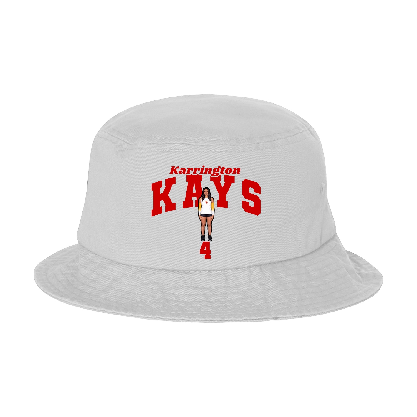 Bucket Cap — Signature Arch in White