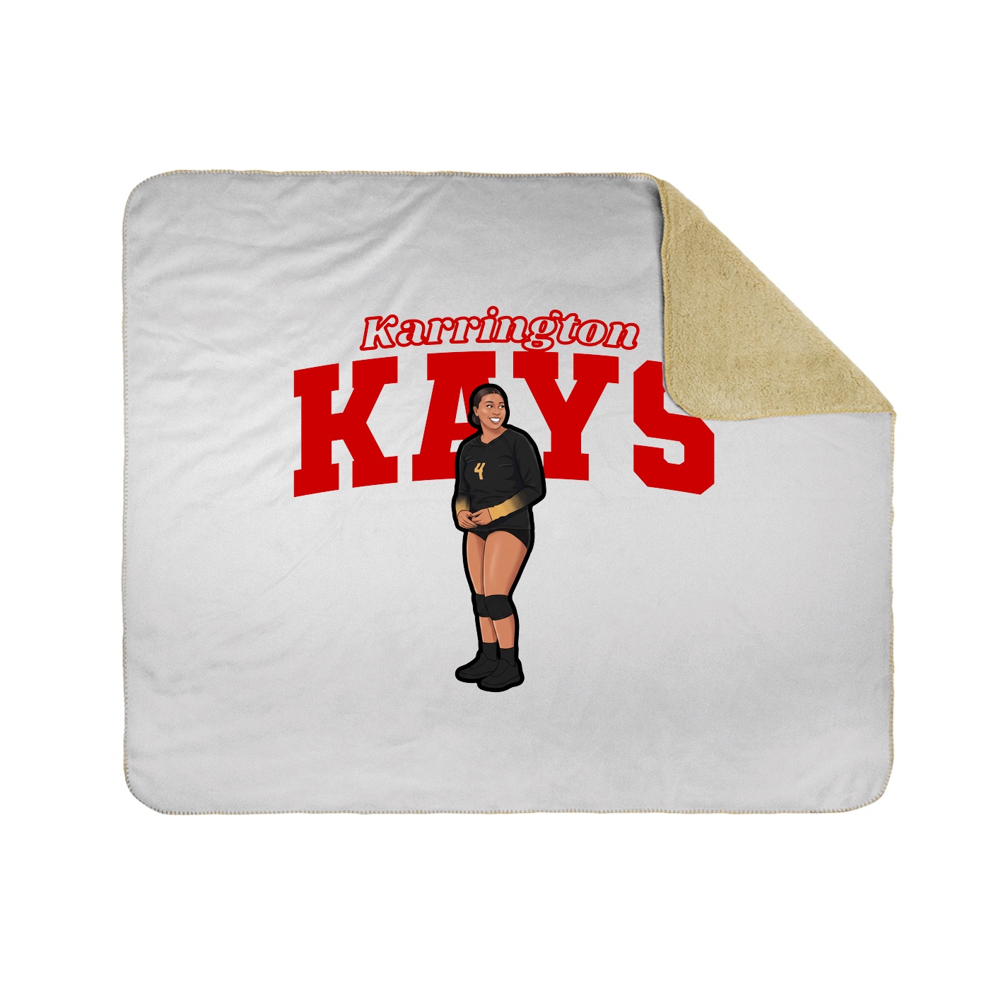 Throw Blanket — Name Arch in White