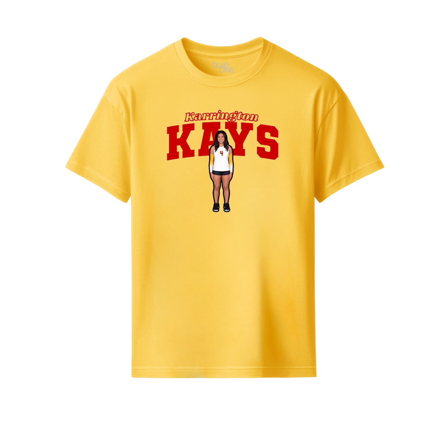 Youth Tee — Name Arch in Yellow