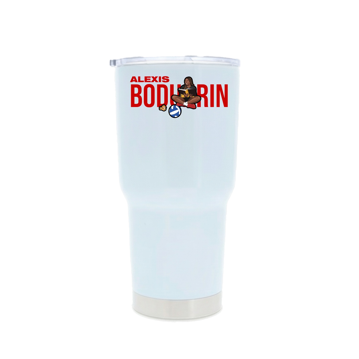 30oz Stainless Steel Tumbler — Player Name in White