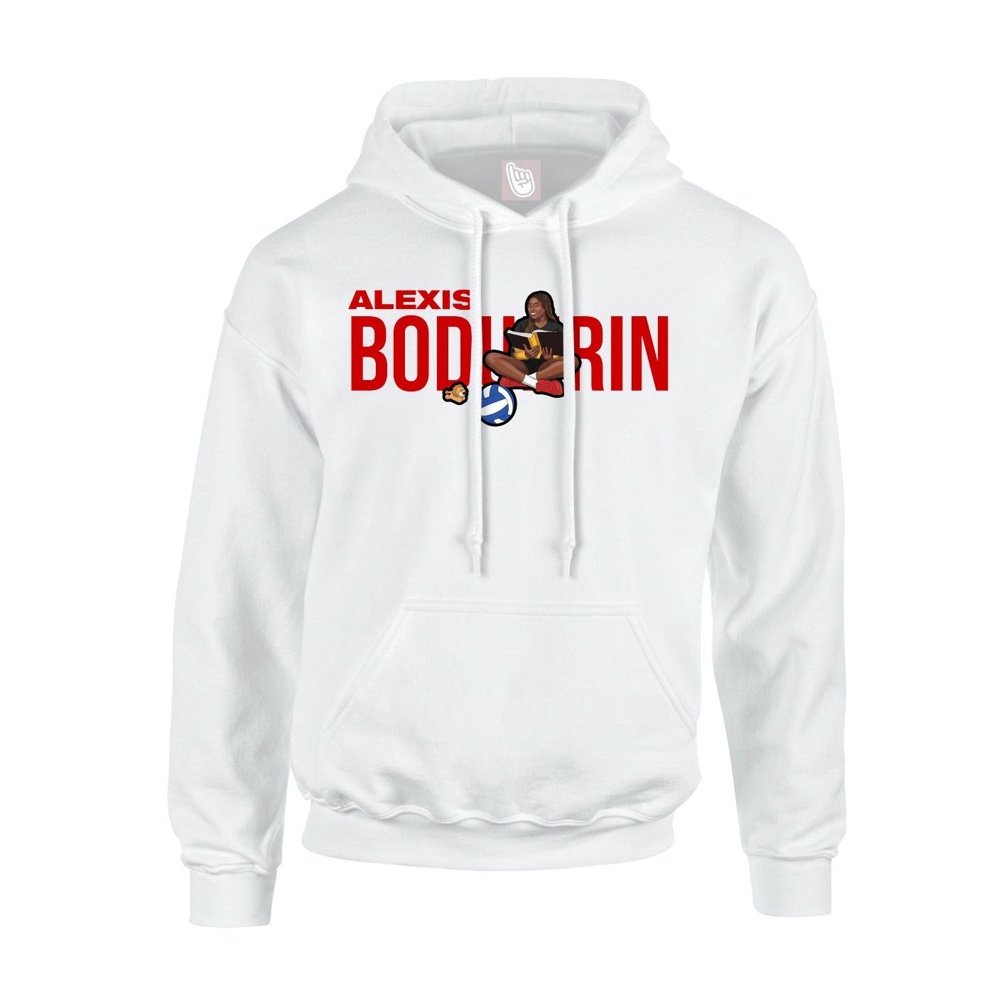 Youth Hoodie — Player Name in White