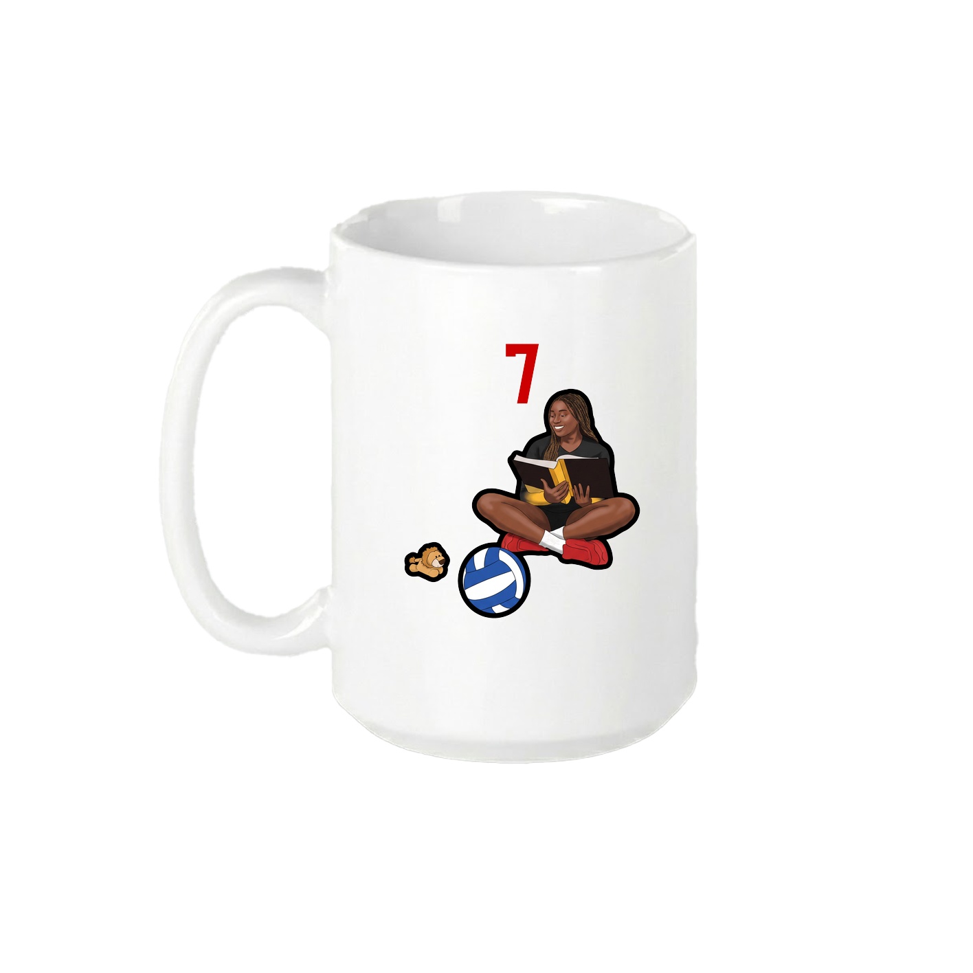 15oz Coffee Mug — Number Top in White