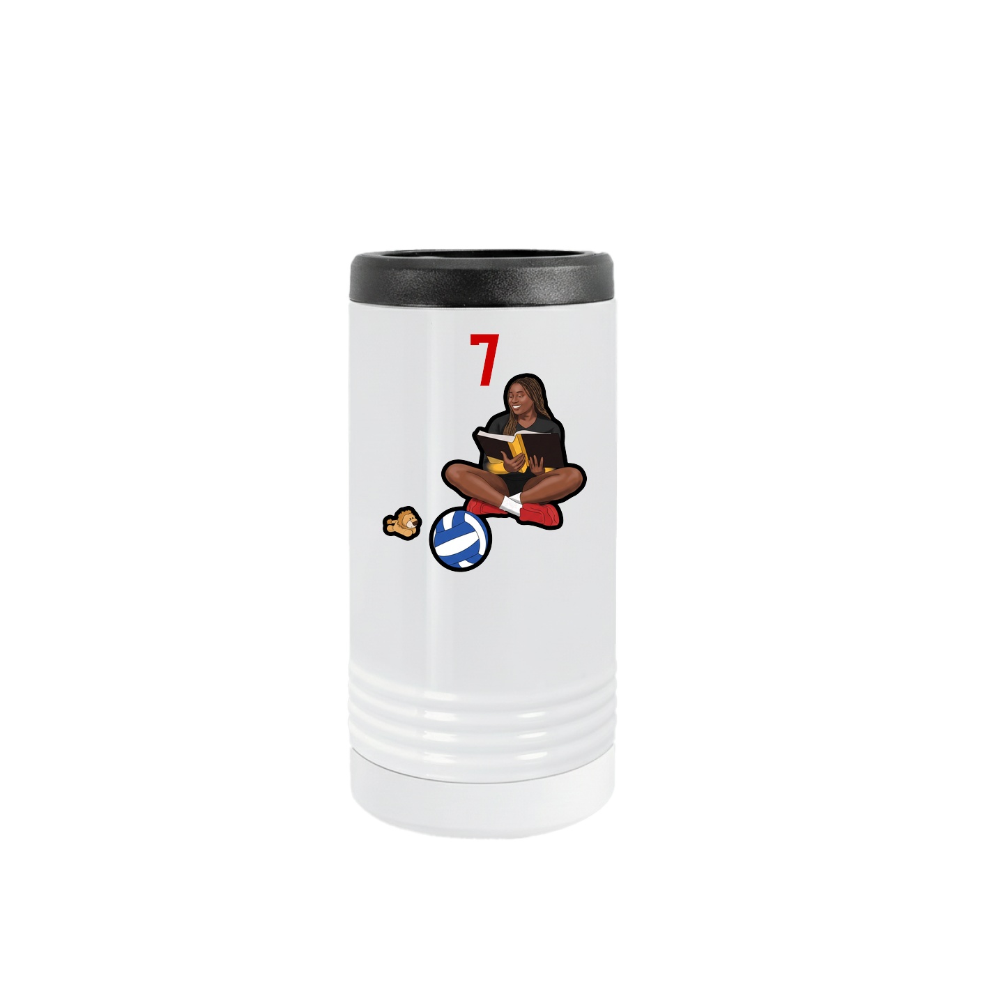 Slim Beverage Holder — Number Top in White