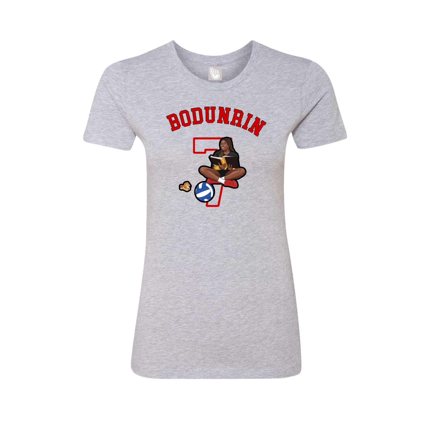 Fitted Women's Tee — Shirsey Arch in Grey