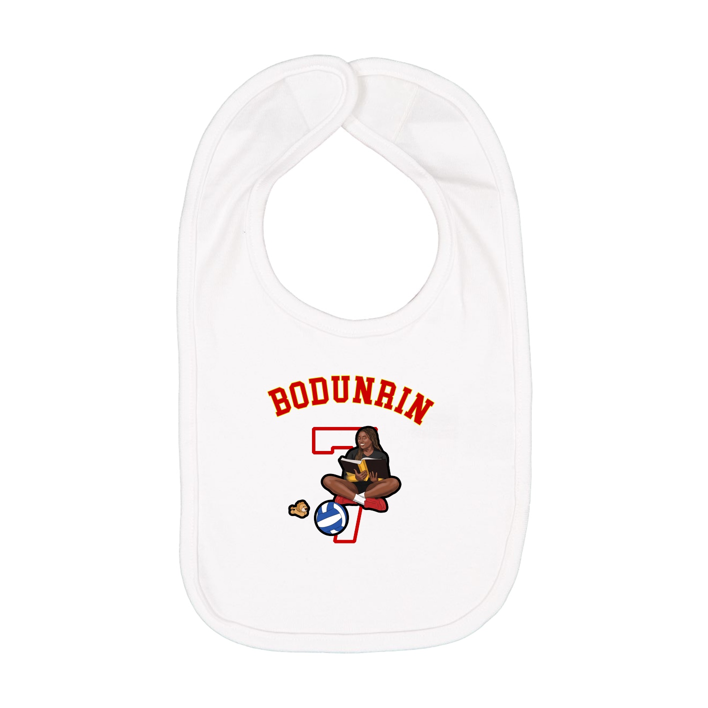 Infant Bib — Shirsey Arch in White