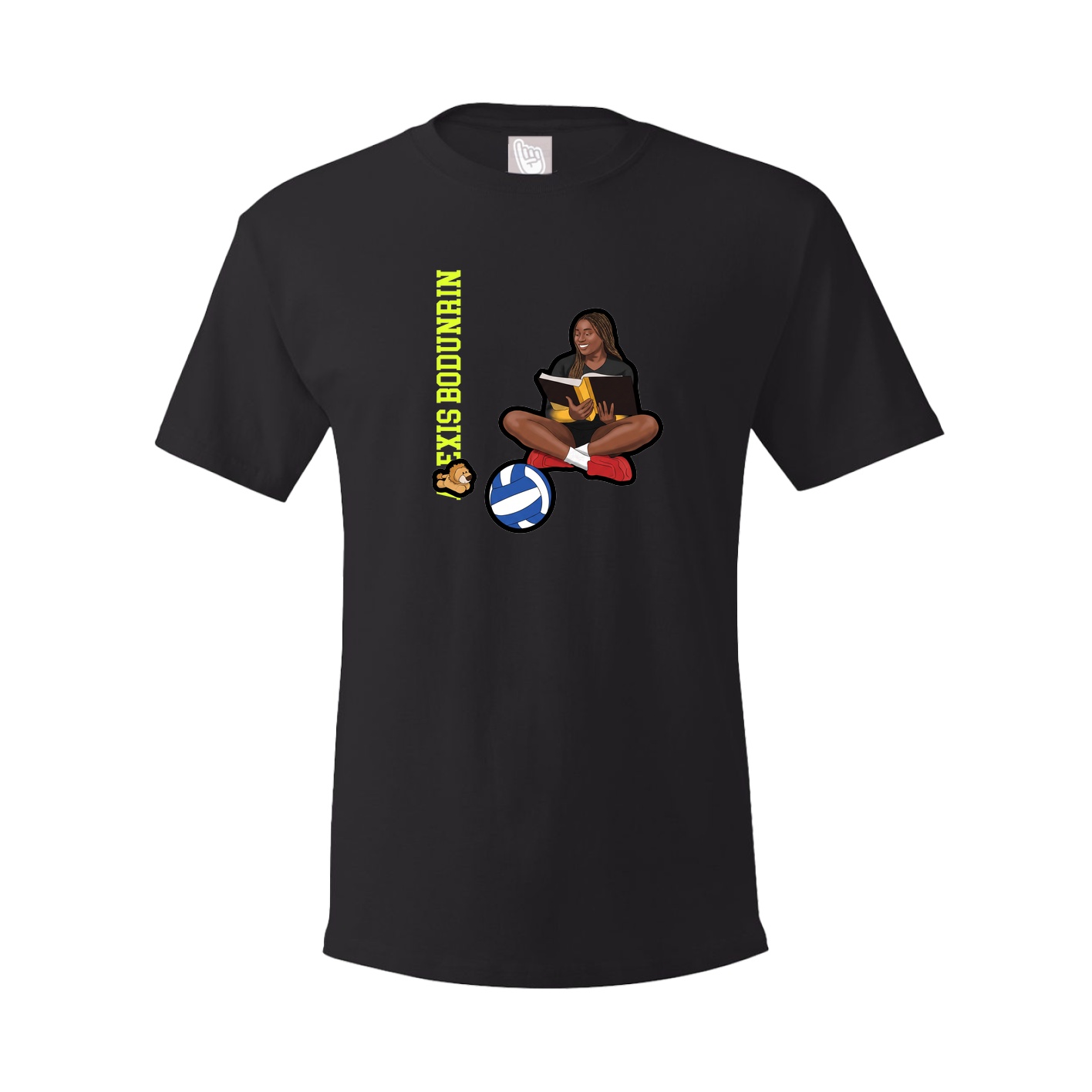 Tee — Name Vertical in Black