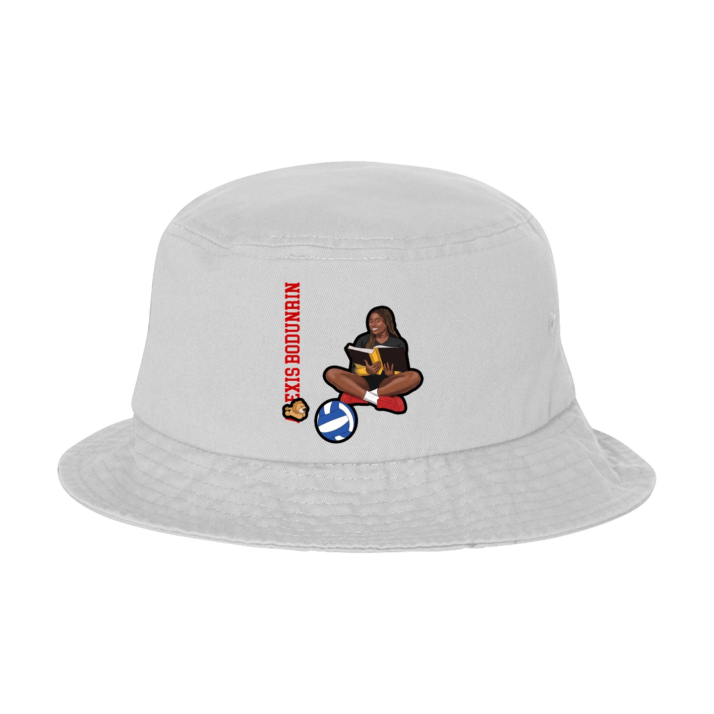 Bucket Cap — Name Vertical in White