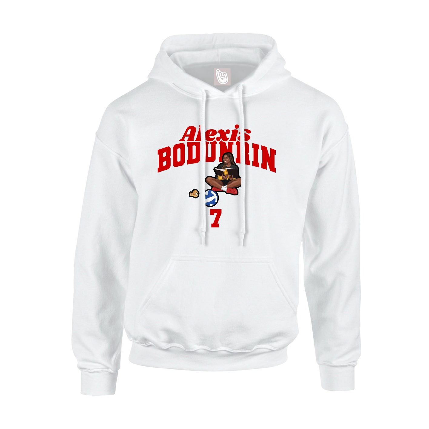 Youth Hoodie — Signature Arch in White