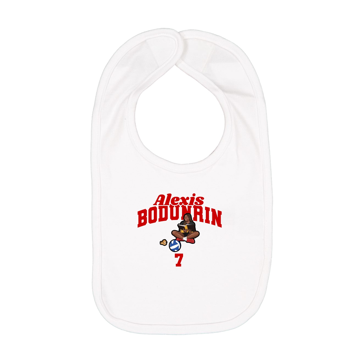 Infant Bib — Signature Arch in White