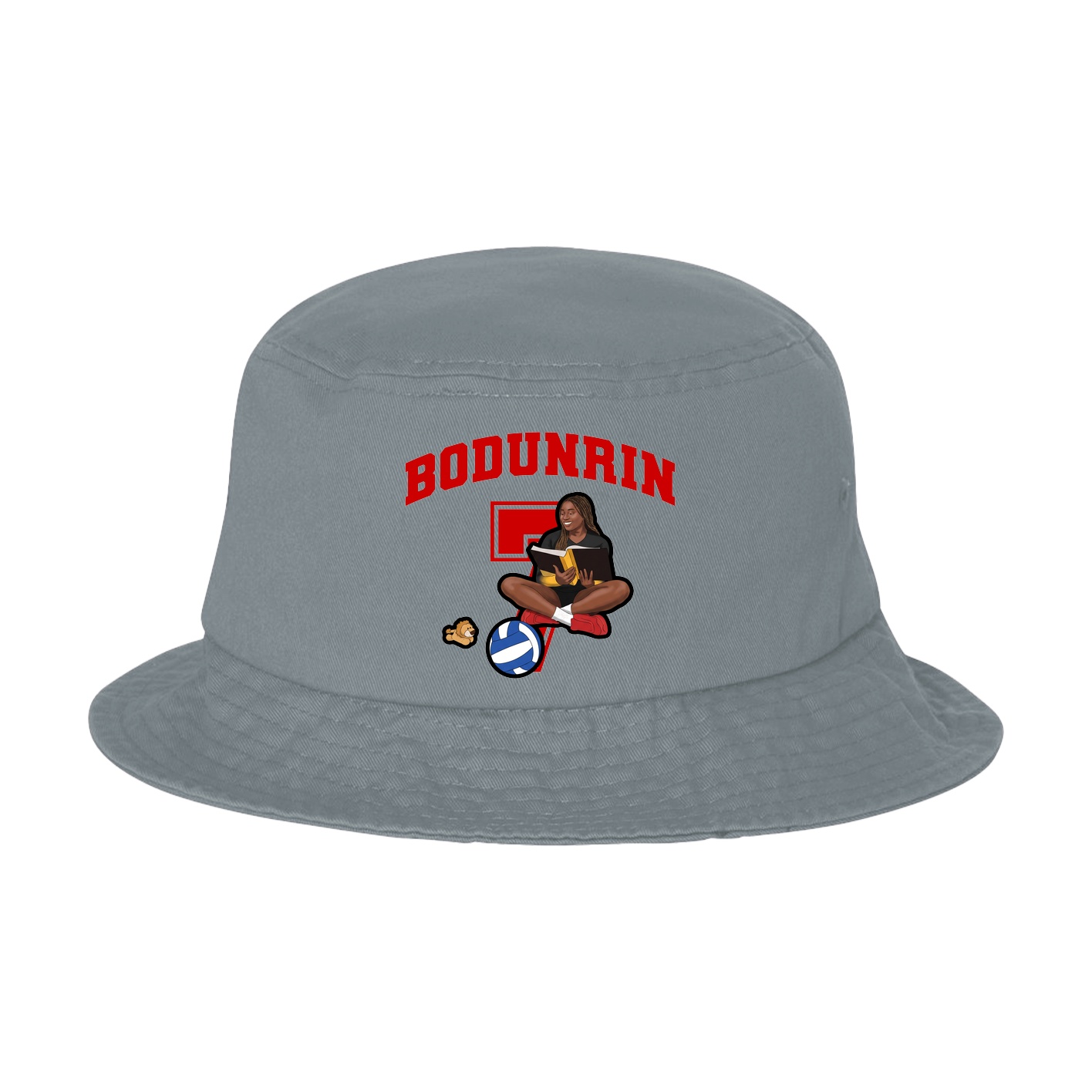 Bucket Cap — Number in Grey