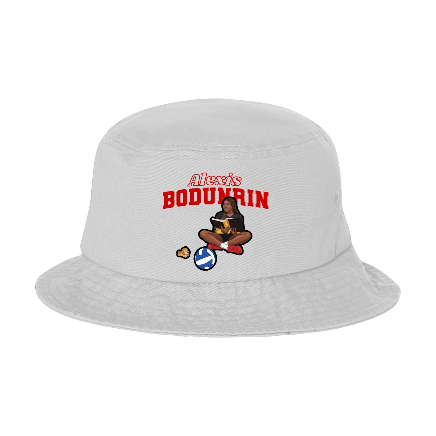 Bucket Cap — Name Arch in White