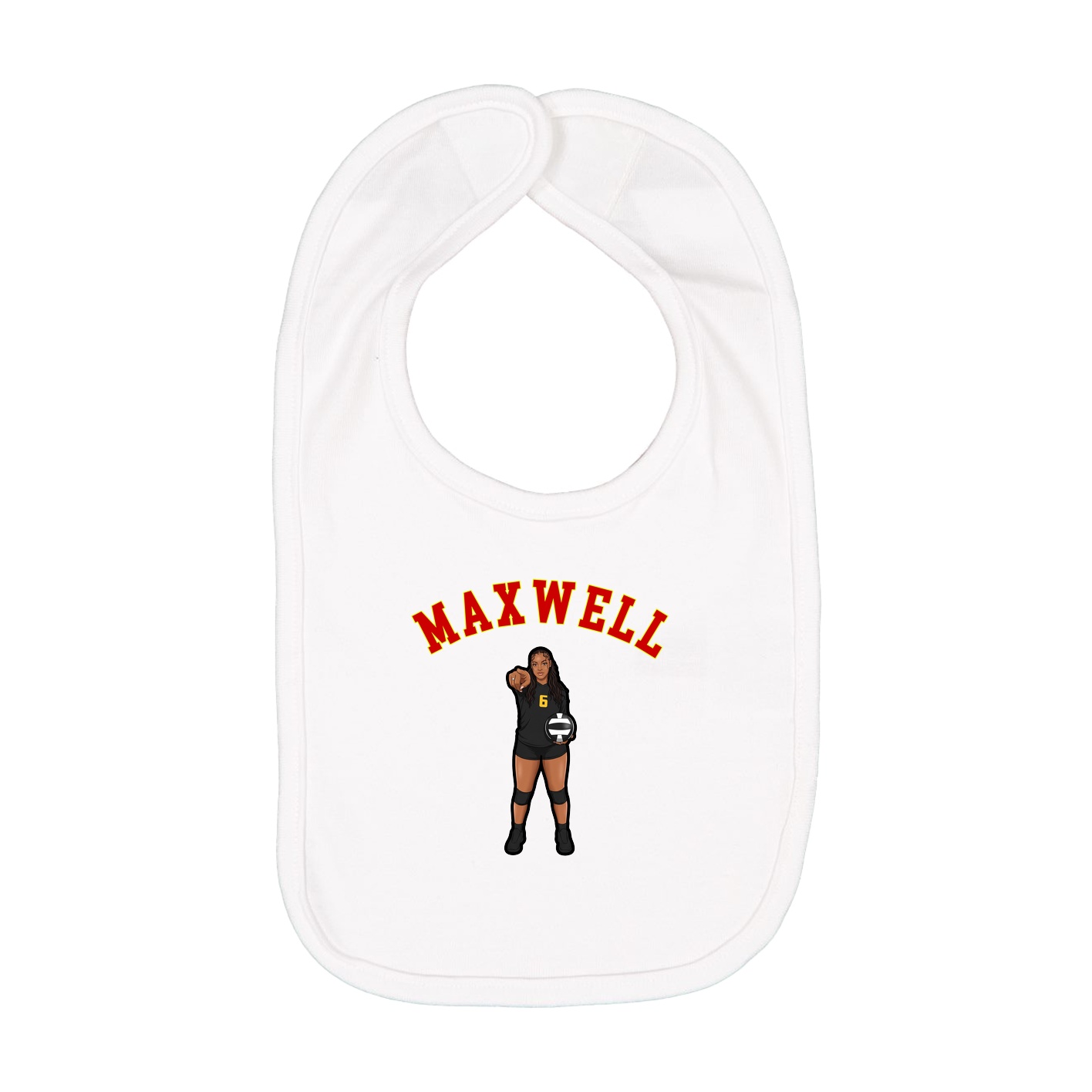 Infant Bib — Shirsey Arch in White