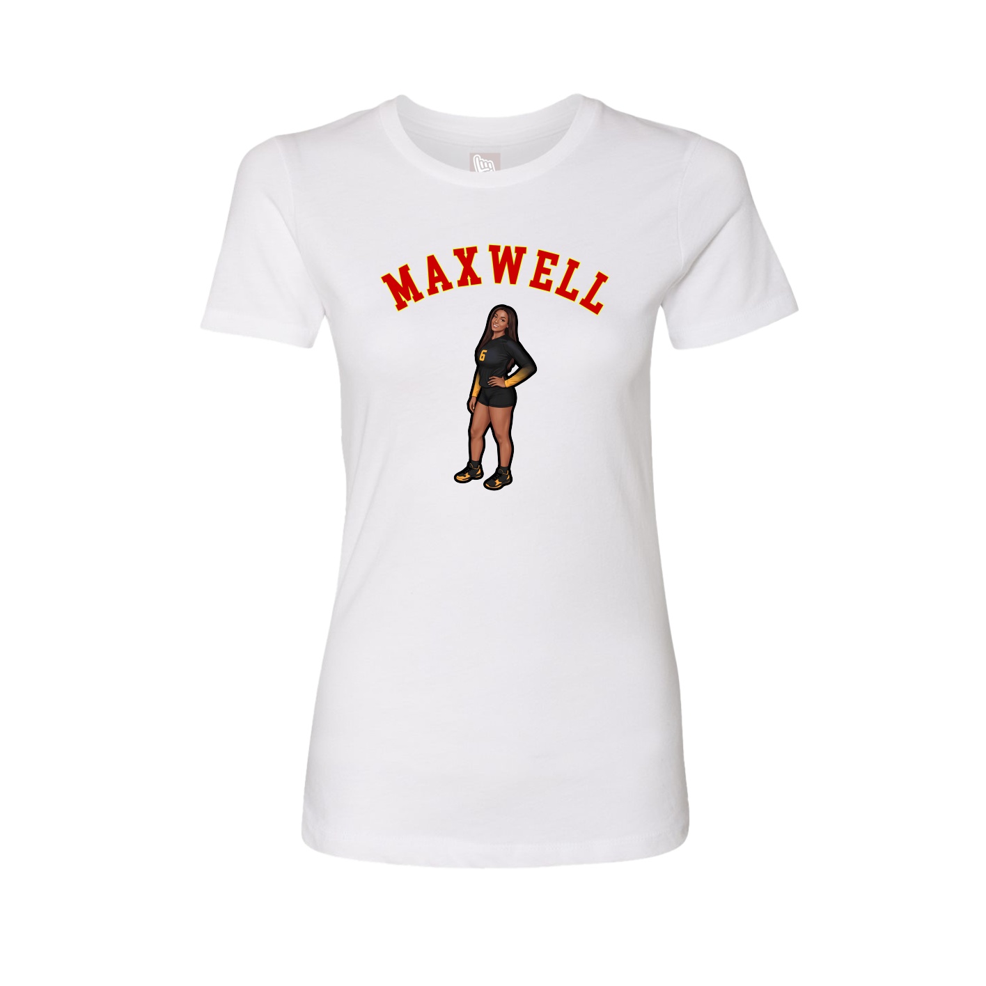 Fitted Women's Tee — Shirsey Arch in White