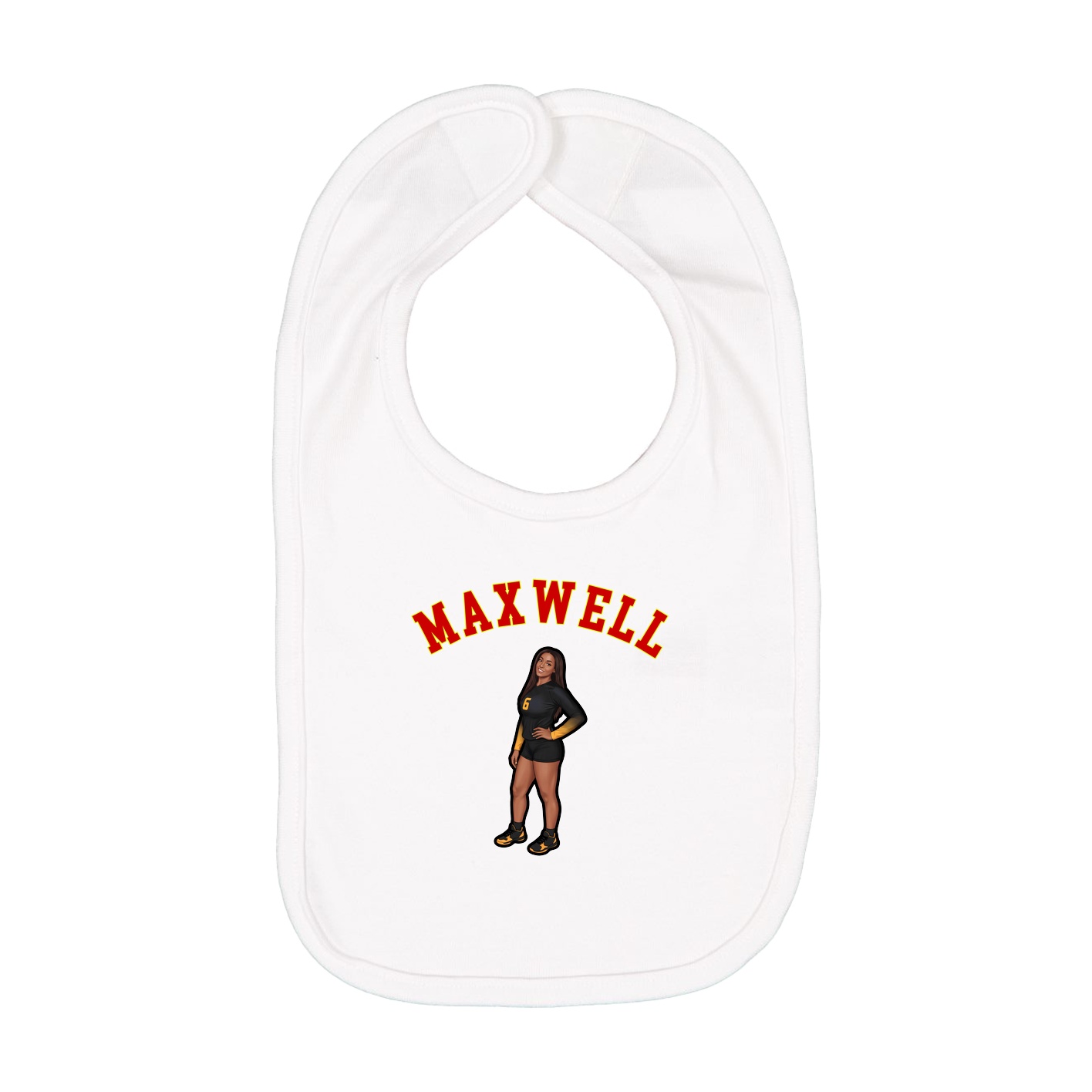Infant Bib — Shirsey Arch in White
