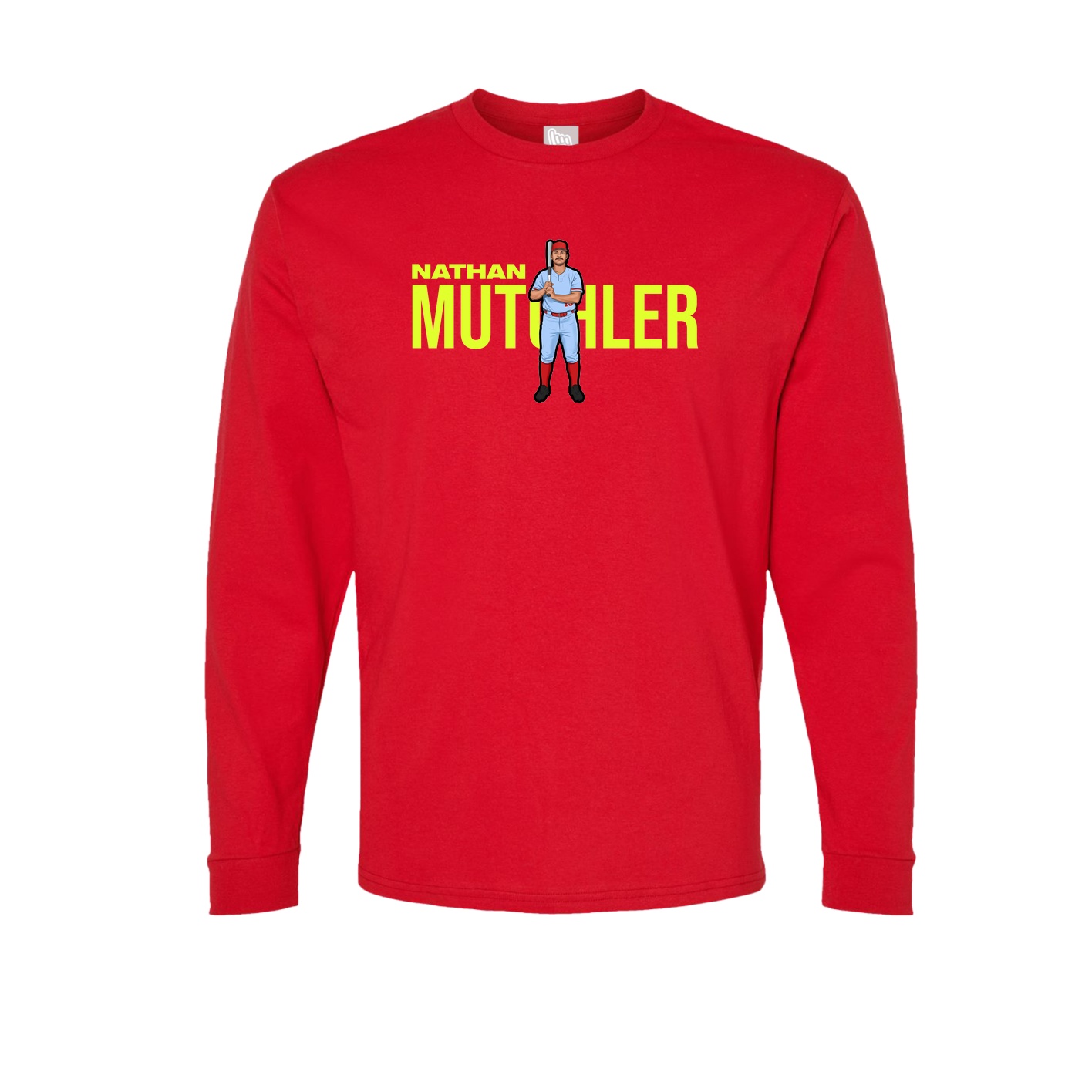 Long Sleeve Tee — Player Name in Red