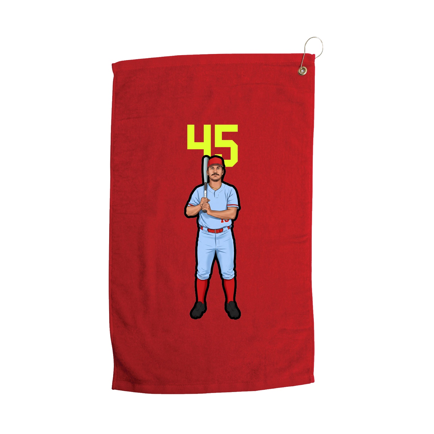 Golf Towel — Number Top in Red