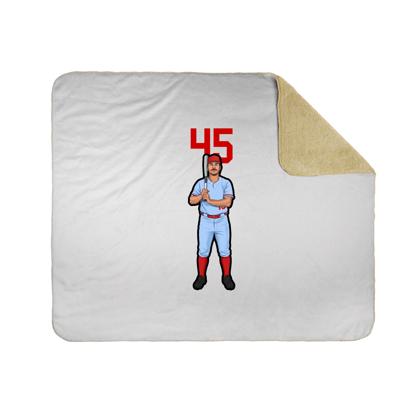 Throw Blanket — Number Top in White