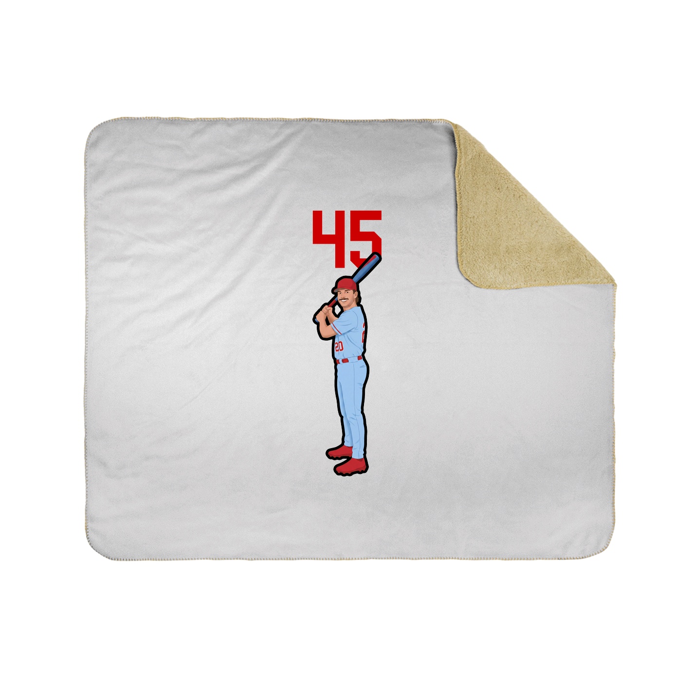 Throw Blanket — Number Top in White