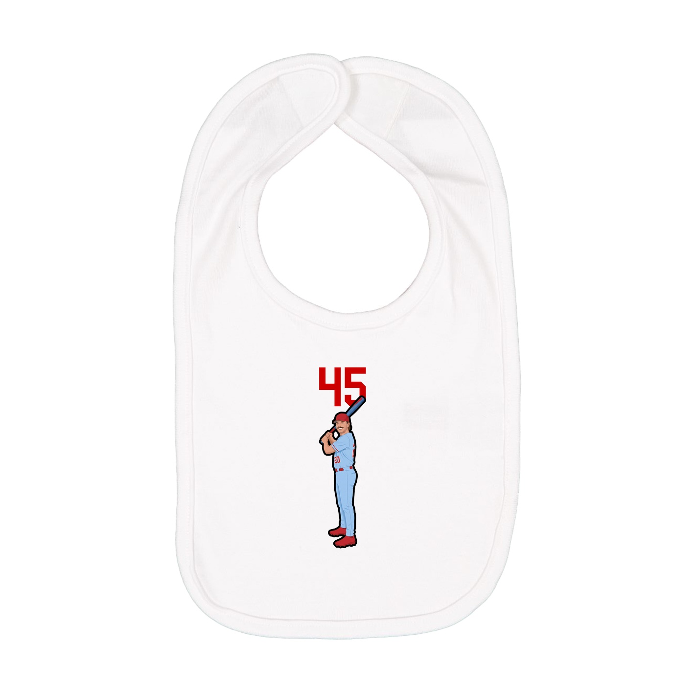 Infant Bib — Number Top in White