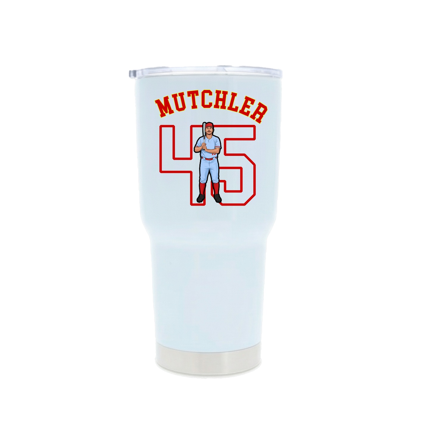 30oz Stainless Steel Tumbler — Shirsey Arch in White